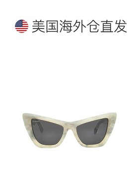 自营Off-White Edvard Grey Cat Eye Ladies Sunglasses OERI045