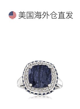 自营 ross-simons 罗斯-西蒙斯蓝宝石和 . 925 纯银白色托帕石戒