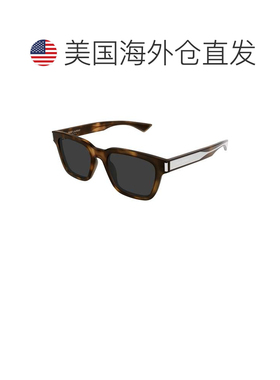 自营saint laurentSl 790半透明龟形方形太阳镜-灰色 美国奥莱直