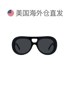 自营givenchy黑色Bold GV40128I醋酸纤维飞行员太阳镜-灰色 美国