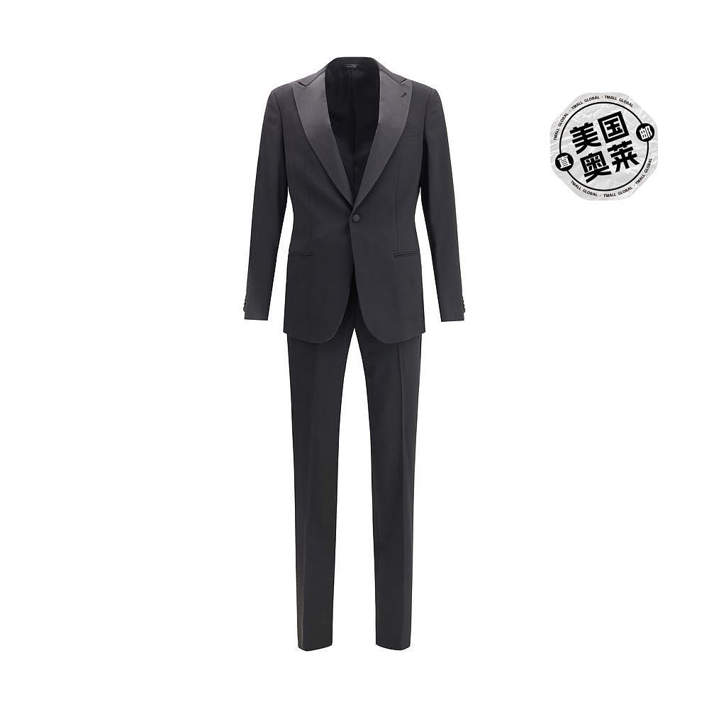 自营Giorgio Armani羊毛男式服装-黑色 美国奥莱直发西装,淘宝优惠券,粉丝福利购,淘宝优惠卷