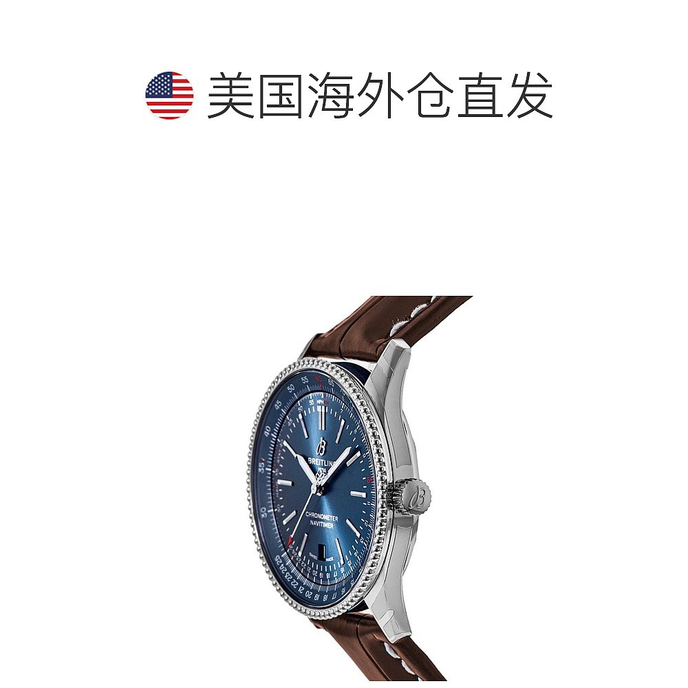 美国直邮BREITLING 男士休闲手表皮带表盘百年灵 - 图1