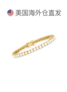 自营Ross-Simons 18kt 金 4 毫米养殖珍珠网球手链 - 8 英寸 美国