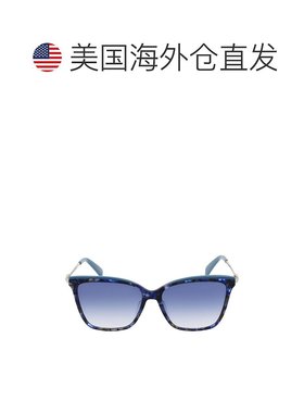 自营 Longchamp 醋酸纤维女士太阳镜 - 蓝色 美国奥莱直发
