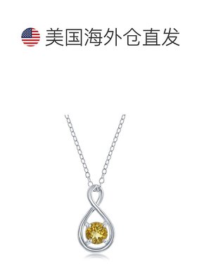 自营 simona纯银圆形无限设计项链 - 黄色 美国奥莱直发