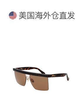 自营Max Mara Plastic Women's Sunglasses - brown 美国奥莱直发