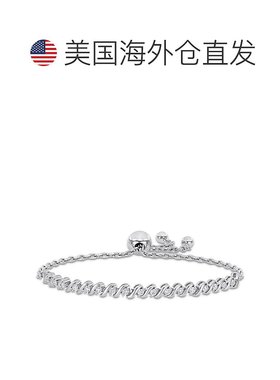 自营 Mimi & Max 1/2 克拉 DEW 莫桑钻 S 链节可调节波洛手链 925