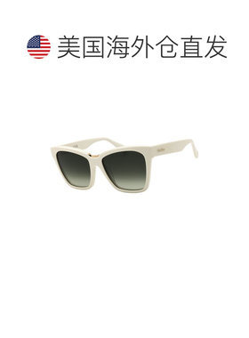 自营Max Mara女士MM0089 55mm太阳镜-白色 美国奥莱直发