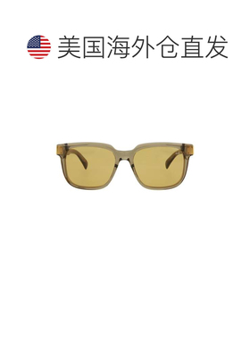 自营dunhill方形镜框醋酸纤维太阳眼镜-棕色棕色黄色 美国奥莱直