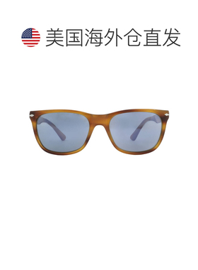 自营Persol Light Blue Rectangular Unisex Sunglasses PO3291S