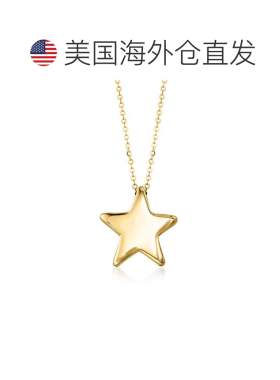 自营Ross-Simons 意大利 14 克拉黄金星形项链 - 20 英寸 美国奥
