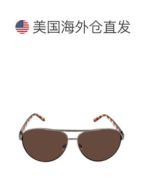 自营Calvin Klein Brown Pilot Ladies Sunglasses CK19321S 008
