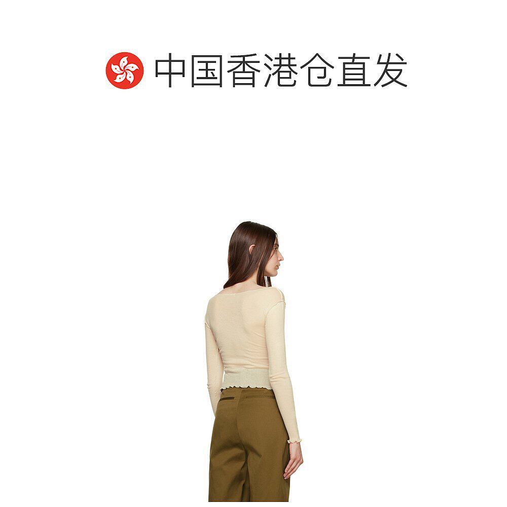 香港直邮潮奢 Baserange 女士 灰白色 Tabbys Star 长袖 T 恤 TOT - 图1