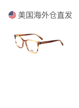 自营Fossil Men's 52 mm Brown Opticals - matt striped honey