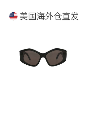 自营balenciaga猫眼镜框再生醋酸酯太阳镜-黑色-黑色-灰色 美国奥