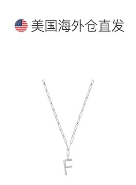 sterling forever编织首字母吊坠项链 - silver-f 【美国奥莱】直