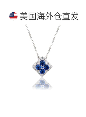 自营Suzy Levian Sterling Silver Blue Sapphire & Diamond Acce