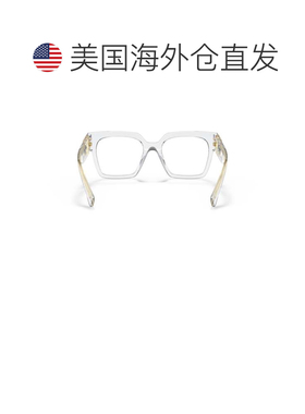 自营miu miu透明大方形醋酸纤维镜框眼镜-白色 美国奥莱直发
