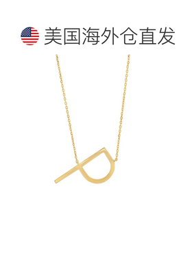 自营max + stone10k实心黄色金色大侧面大写字母首字母，带可延伸