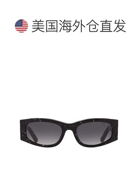 自营Philipp Plein Grey Gradient Oval Ladies Sunglasses SPP02