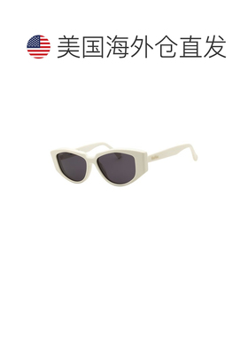自营Max Mara女士MM0161 52mm太阳镜-白色 美国奥莱直发