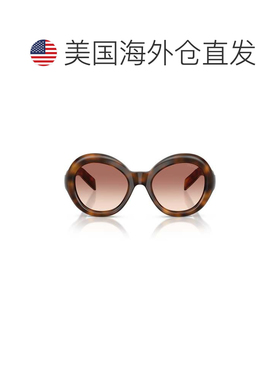 自营prada0pr D08su Large Round Tortoiseshell Sunglasses - br