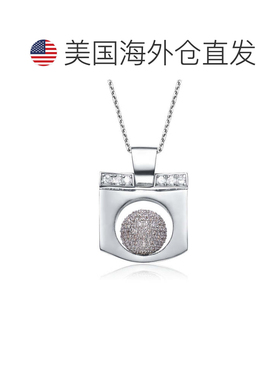 自营geneviveGv C.z.纯银镀铑方形柠檬球吊坠 - 银 美国奥莱直发