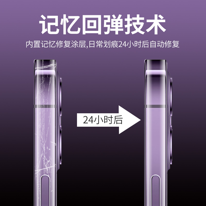 适用苹果14边框膜iphone14promax侧边膜ip13pro喇叭防尘水凝侧面透明保护膜全包12pm后背防刮磨砂四边贴膜por - 图2