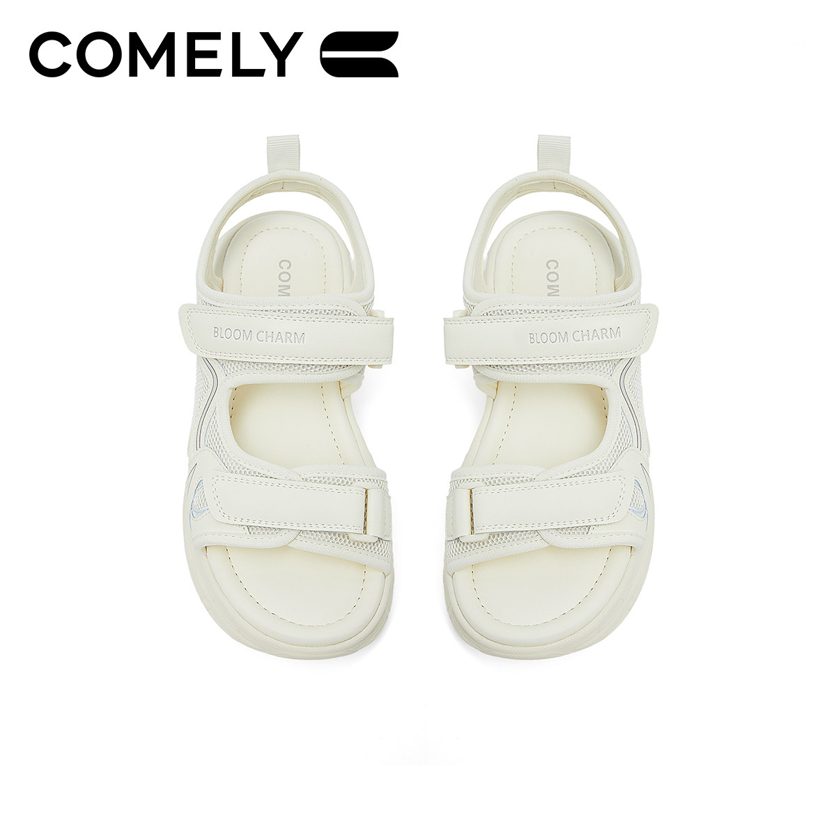 康莉运动凉鞋女夏季2025年新款厚底透气沙滩鞋轻便魔术贴休闲鞋子,淘宝优惠券,粉丝福利购,淘宝优惠卷