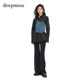 ເສື້ອຍືດ denim ຂອງແມ່ຍິງ deepmoss patchwork