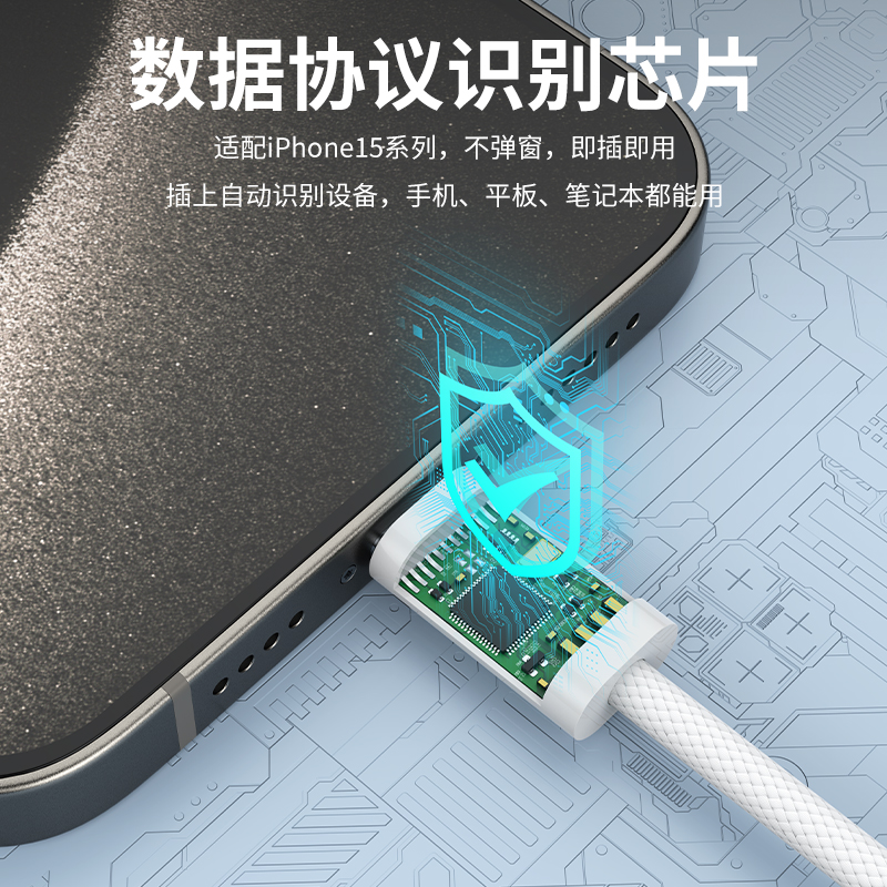 适用iPhone15pro苹果充电转接头USB-C转lighting有线耳机转换器15promax手机PD快充15plus数据线type-c转换头