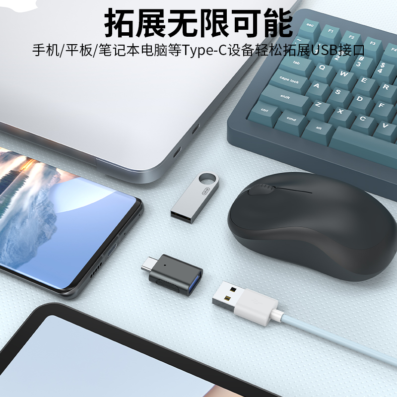 typec雷电3.0接口转换器usb多功能转接头雷电4扩展坞适用苹果电脑MacBookPro华为matebook联想笔记本iPad手机-图1