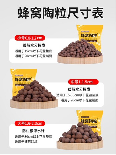 陶粒垫底陶粒土透气多肉铺面花卉盆栽陶土粒园艺轻质陶粒花用养花 - 图3