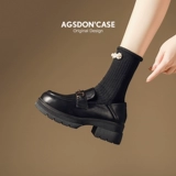 Лоферы на платформе, обувь, туфли на высоком каблуке для кожаной обуви в английском стиле, в британском стиле, французский стиль