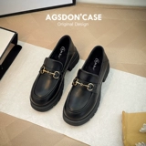 Лоферы на платформе, обувь, туфли на высоком каблуке для кожаной обуви в английском стиле, в британском стиле, французский стиль