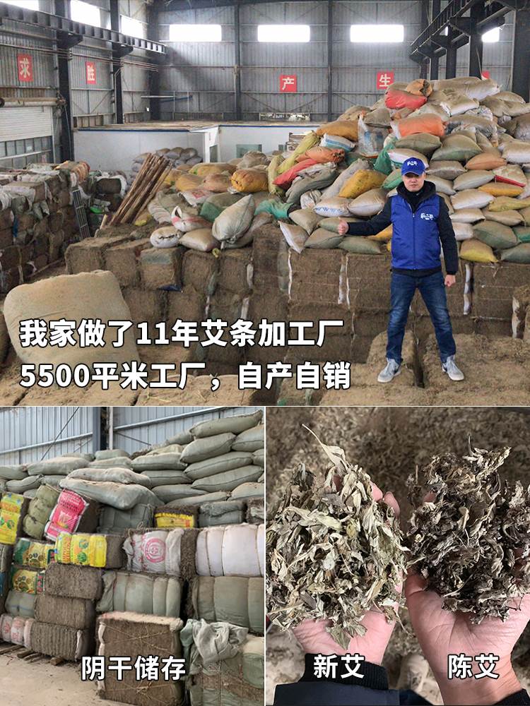 湖北蕲春蕲艾陈艾灸绒艾绒官方旗舰店正品散装靳黄金薪艾蓉戎茸容 - 图2