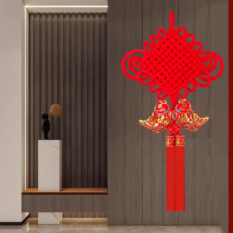 中国结挂件乔迁之喜玄关装饰画2026年新款客厅高档入户门新居挂饰 - 图0