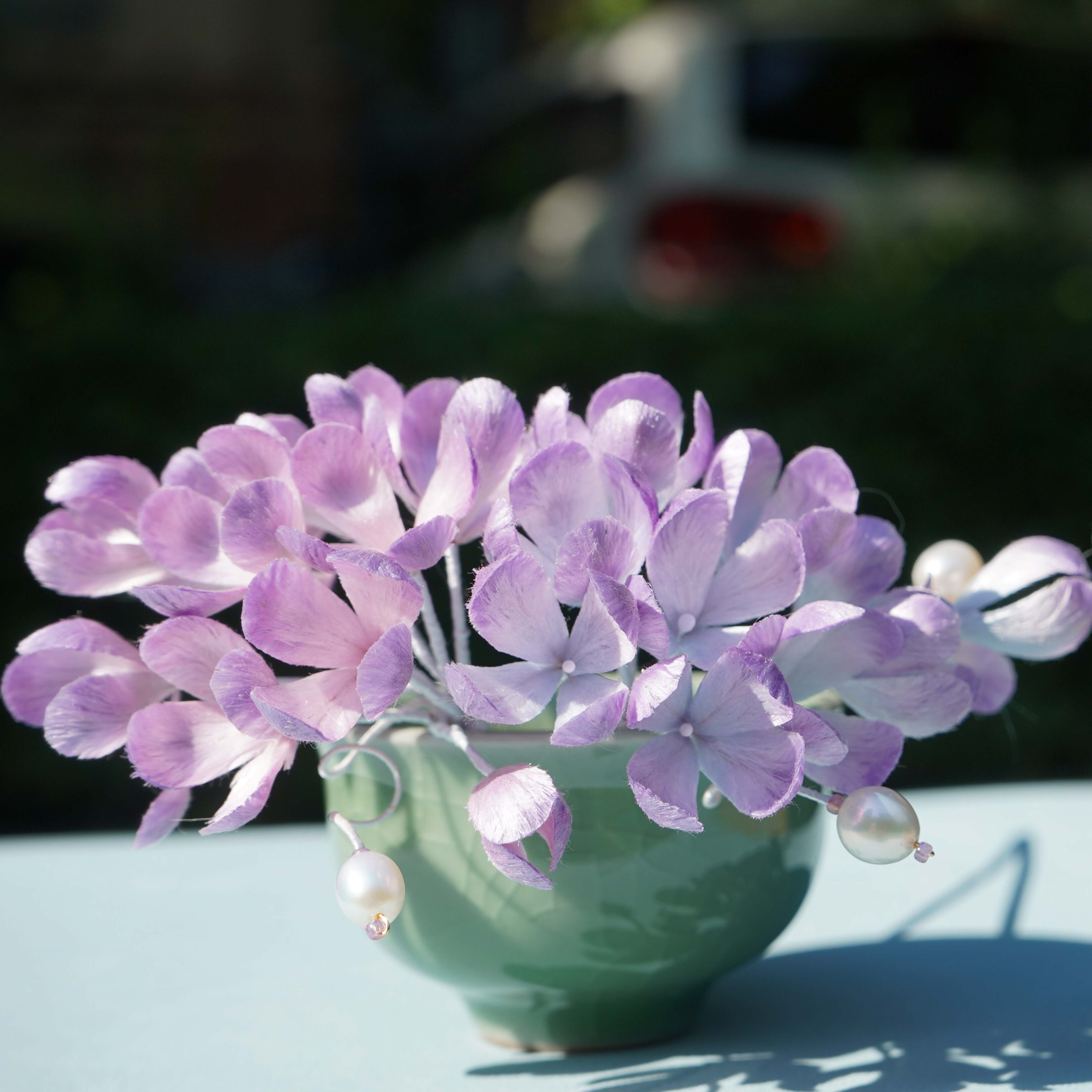 非遗绒花丁香花diy材料包免劈丝新手含课程汉服配饰古风发簪 - 图0