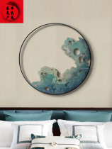 New Chinese style entrance to the house Antique Decoration Painting Corridor Aisle Circular Taihu Stone Iron Art Wall Decoration Rust-proof Wall-mounted