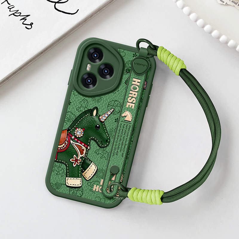 美赞仕皮纹小马适用荣耀400手机壳新款300腕带200支架pro斜挎90可背80挂绳70女防摔100保护套Ultra华为高级感 - 图1