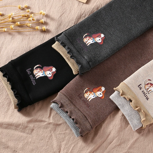 Леггинсы, осенние штаны, хлопковое утепленное термобелье для раннего возраста