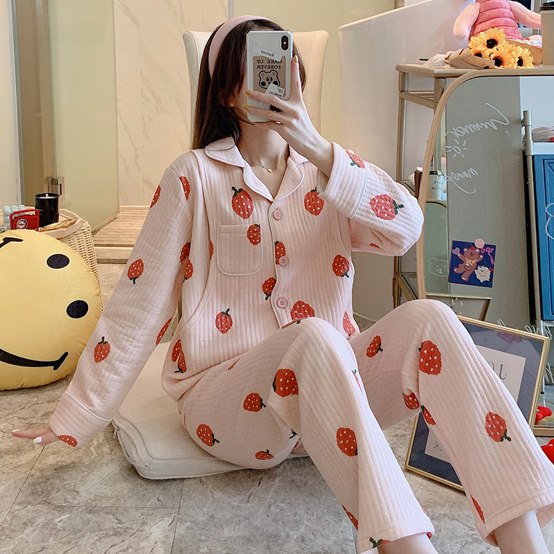 夹棉月子服春秋产后纯棉怀孕期睡衣 姗邑家居服套装