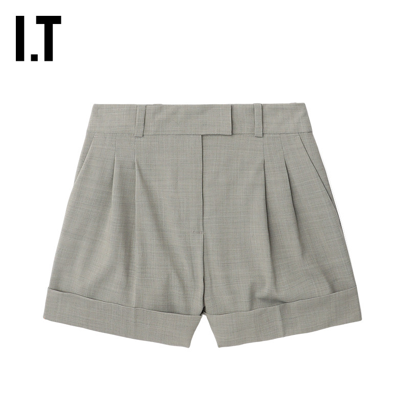 IT rag & bone女装卷边短裤阔腿裤新款宽松纯色西装短裤RA2L25XQ,淘宝优惠券,粉丝福利购,淘宝优惠卷