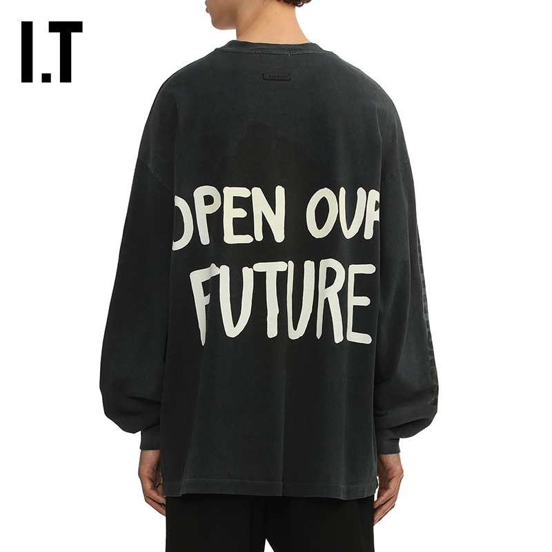 IT FEAR OF GOD男装圆领长袖T恤新款简约潮流宽松上衣10403HMP - 图2