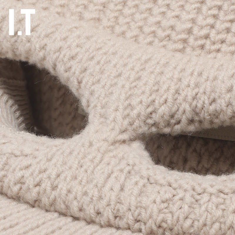 IT Mihara Yasuhiro女款平檐针织帽新款个性趣味冷帽毛线帽4002BE - 图2