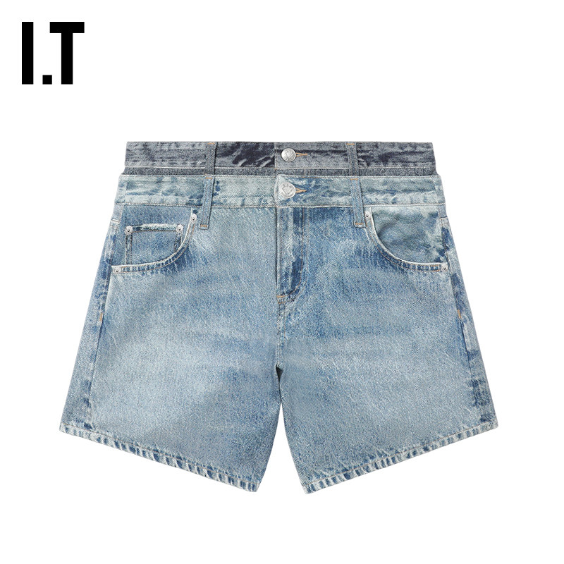 IT rag & bone女装宽松牛仔短裤新款双裤腰叠层阔腿裤RC6125XQ,淘宝优惠券,粉丝福利购,淘宝优惠卷