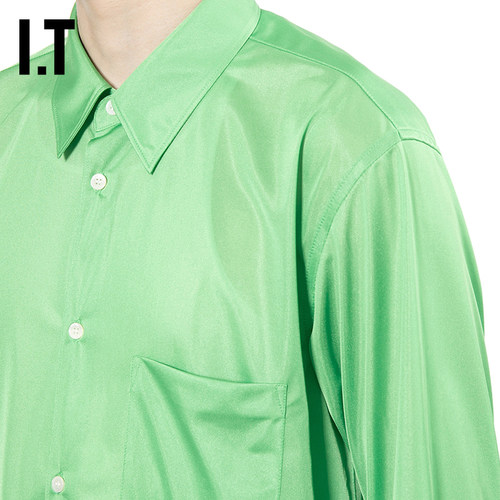 IT CDG COMME des GARCONS HOMME PLUS男装纯色长袖衬衫复古摩登 - 图2
