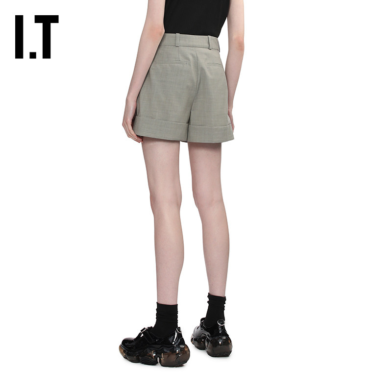 IT rag & bone女装卷边短裤阔腿裤新款宽松纯色西装短裤RA2L25XQ,淘宝优惠券,粉丝福利购,淘宝优惠卷