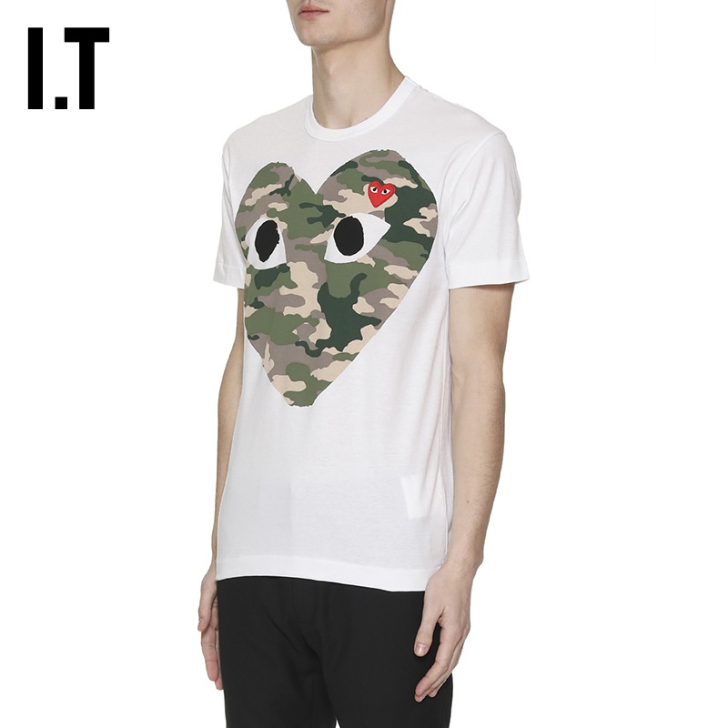 IT COMME des GARÇONS PLAY男装短袖T恤2019秋季新品爱心242MA - 图0