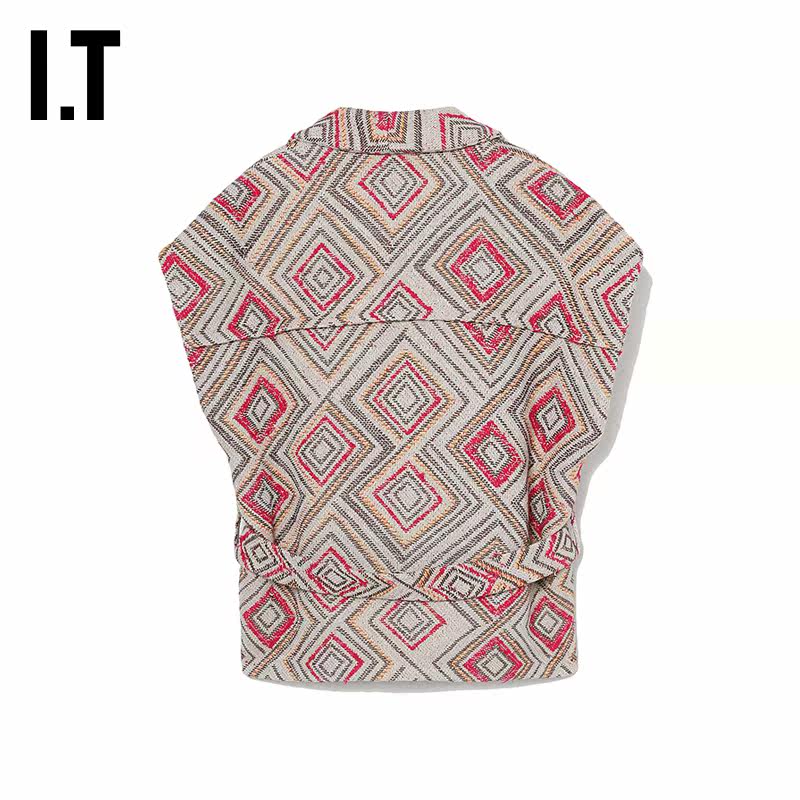 it iro女装花呢新品时尚个性马甲 I.T服饰短外套